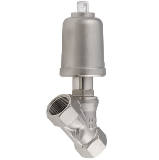 Picture of 4056488 Angle Seat Valve 7010/015V101020-----S------3 Nominal size(015): DN 15 - 1/2", Design(1): angle bodied, Connections(0): BSP thread, Body material(1): bronze, Seating seal(0): PTFE, Control function(2): spring closes (closing against flow), Actuator(0): 50mm actuator, metric thread, Actuator springs(-): standard spring configuration, Attachments(3): spray water protection M16x1 (for D50 act