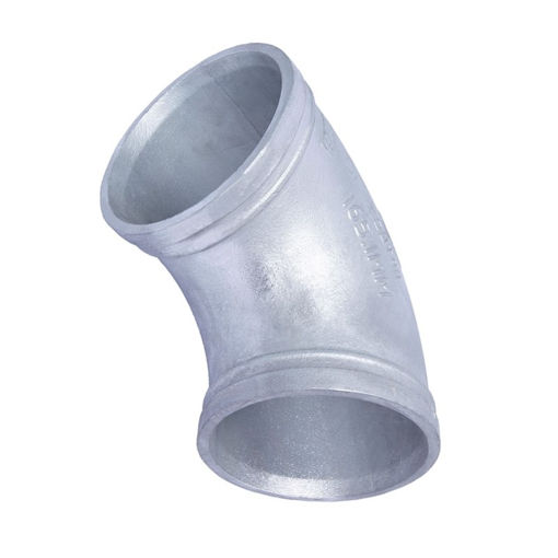 Picture of ELBOW DUCTILE IRON ASTM A536 GALVANISED 100 45 DEGREE 76MM CF
