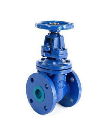 Picture of Gate Valve,Industrial pattern Brass trim,Full bore,DN50mm, Flanged BS4504 drilled Table10,non rising spindle, PN10 rated,Cast iron,handwheel operated