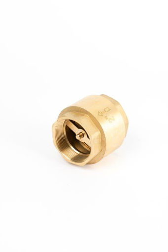 Picture of Non-return Valve,Natco,Fig 4106,DN 15mm,screwed BSP female x female, vertical spring loaded, PN16 rated, brass with metal internals