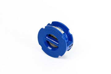 Picture of Non-return Valve,Natco,Standard industrial,DN 125mm,
Wafer,double door swing type soft trim,PN16 rated,
cast iron body nickel plated ductile iron flaps