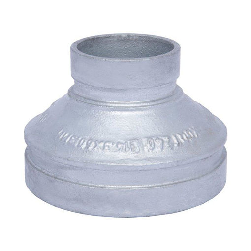 Picture of CONCENTRIC REDUCER DUCTILE IRON ASTM A536 GALVANISED 100 X 80 76MM LONG 