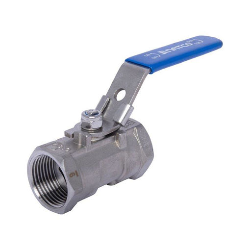 Picture of Ball Valve,Natco,EB-110E, 1piece,reduced bore,DN15mm, screwed BSP female x female,1000wog,316 stainless steel, handlever operated