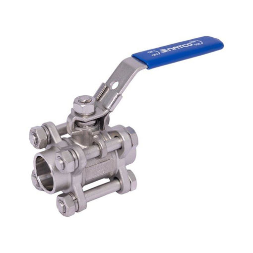 Picture of Ball Valve,Natco,3piece,full bore,DN15mm, socket weld,1000wog,316 stainless steel,handlever operated