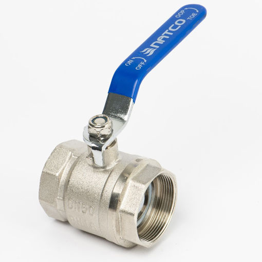 Picture of Ball Valve,Natco,B1101,standard bore,DN25mm,
screwed BSP female x female,PN16,brass chromeplated,
handlever operated