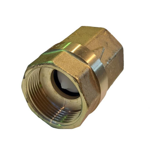 Picture of Non-return Valve,Enolgas,Eurostop H161,DN 15mm, screwed BSP female x female, vertical spring loaded, PN40 rated, brass with plastic internals