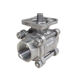 Picture of Ball Valve,Natco,3piece Direct Mount ,full bore,DN50mm,
screwed BSP female x female,1000wog,316 stainless steel,
bare shaft