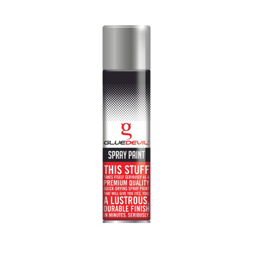 Picture of SPRAY PAINT SILVER GREY Q:300ML GLUEDEVIL