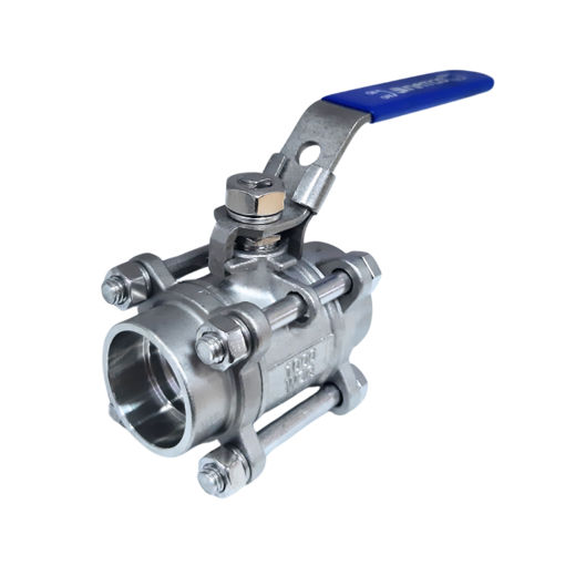 Picture of Ball Valve,Natco,EB-310E, 3piece,full bore,DN25mm, socket weld,1000wog,316 stainless steel, handlever operated