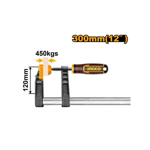 Picture of CLAMP F PLASTIC HANDLE 120X300MM INGCO