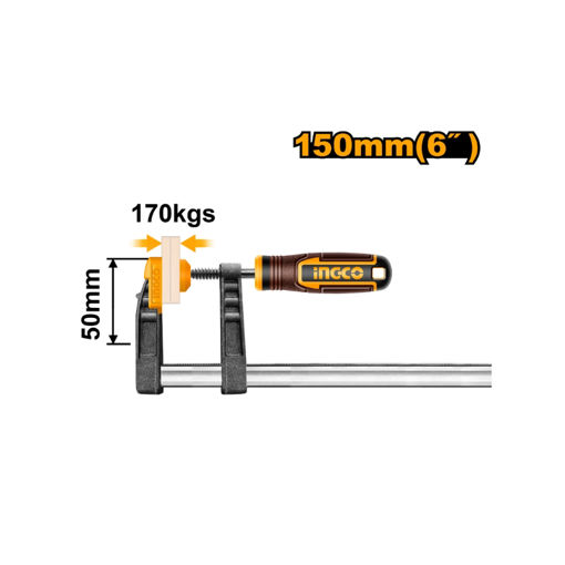 Picture of CLAMP F PLASTIC HANDLE 50X150MM INGCO