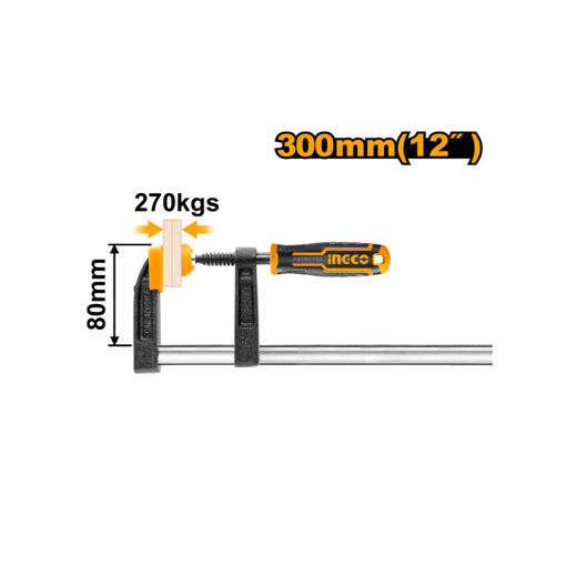 Picture of CLAMP F PLASTIC HANDLE 80X300MM INGCO