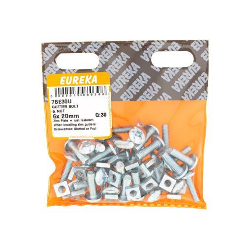 Picture of GUTTER BOLT & NUT 6X20MM Q:30 EUREKA