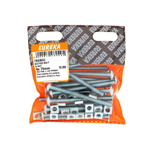 Picture of GUTTER BOLT & NUT 6X75MM Q:20 EUREKA