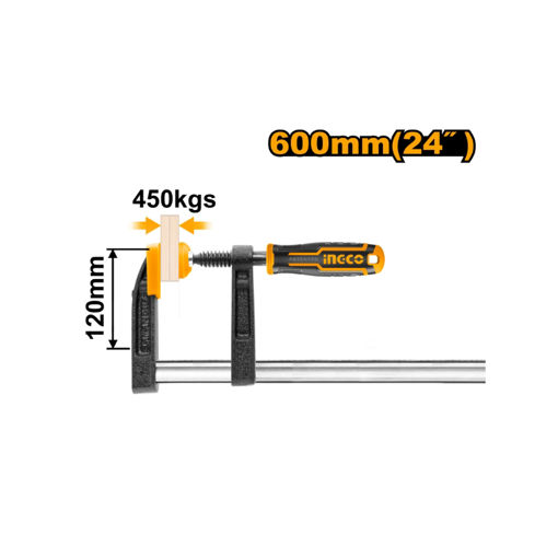 Picture of CLAMP F PLASTIC HANDLE 120X600MM INGCO