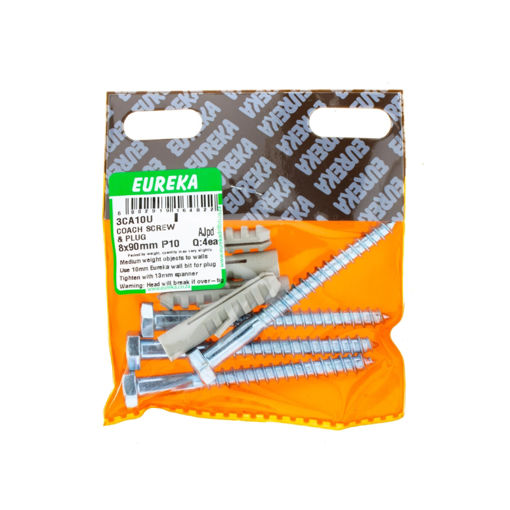 Picture of COACH SCREW & PLUG 8X90MM (PLUG 10MM) Q:4 EUREKA