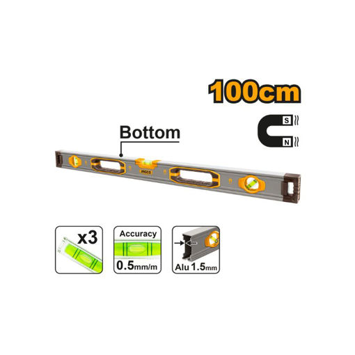 Picture of LEVEL ALUMINIUM WITH MAGNET 100CM INGCO