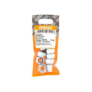 Picture of NUT NYLOCK ZINC PLATED 10MM M10Q:10 EUREKA