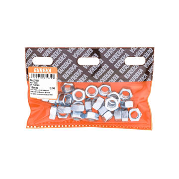 Picture of NUT HEX ZINC PLATED 12MM Q:30 EUREKA