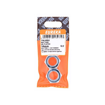 Picture of NUT HEX ZINC PLATED 16MM Q:2 EUREKA