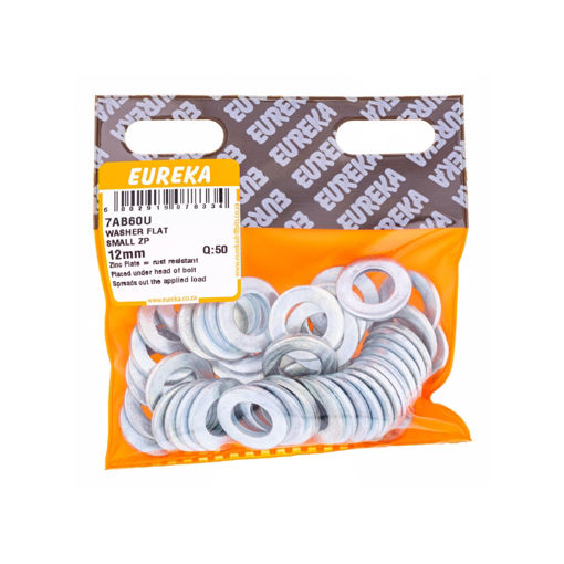 Picture of WASHER FLAT SMALL ZINC PLATED 12MM Q:50 EUREKA