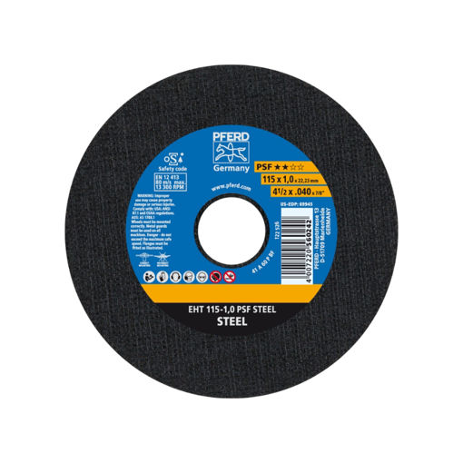 Picture of CUTTING DISC DIY GRADE (PSF) 115X1.0MM Q:5 PFERD