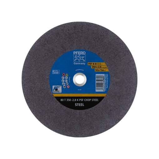 Picture of CUTTING DISC (CHOP) INDUSTRIAL GRADE (SG) STEEL 25.4MM INTERNAL DIAMETER 350X2.8MM Q:10 PFERD