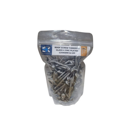 Picture of ROOF SCREW TIMBERFIX CLASS 4 ZINC PLATED 12X85MM Q:100