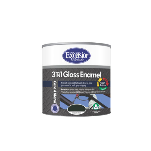 Picture of PAINT 3 IN 1 METAL COAT (MC) GLOSS WINDSOR GREEN Q:1L EXCELSIOR