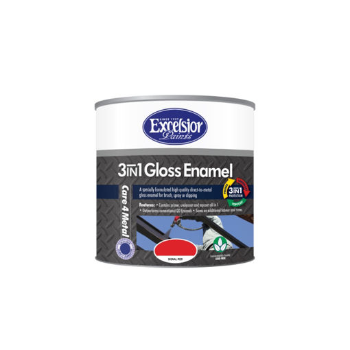 Picture of PAINT 3 IN 1 METAL COAT (MC) GLOSS SIGNAL RED Q:1L EXCELSIOR