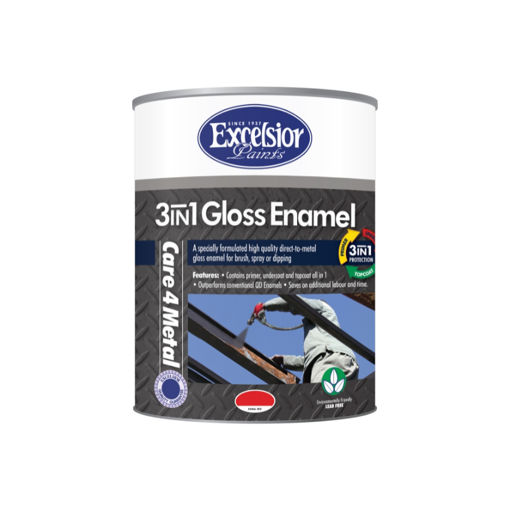 Picture of PAINT 3 IN 1 METAL COAT (MC) GLOSS SIGNAL RED Q:5L EXCELSIOR