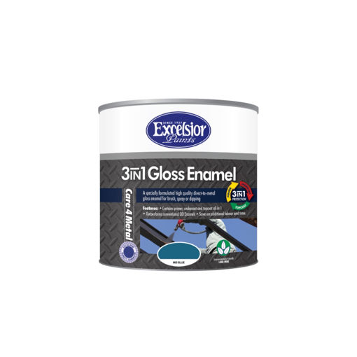 Picture of PAINT 3 IN 1 METAL COAT (MC) MIDNIGHT (MID) BLUE Q:1L EXCELSIOR