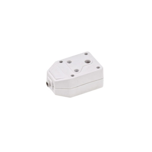 Picture of ELECTRICAL COUPLER DOUBLE JANUS 16AMP WHITE PLASTIC