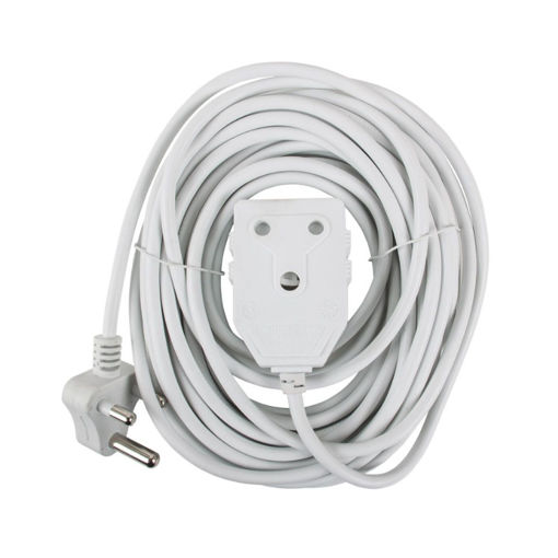 Picture of ELECTRICAL EXTENSION CORD 20MX1.0MM WHITE DOUBLE JANUS