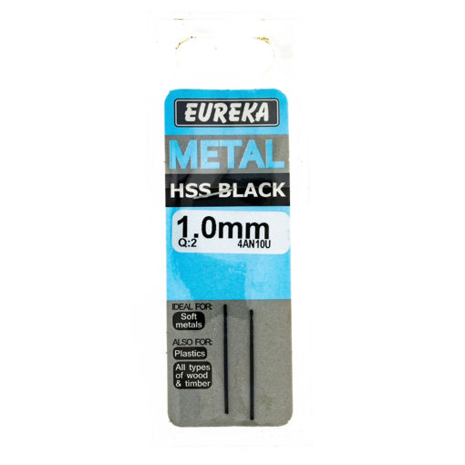 Picture of DRILL BIT HSS (HIGH SPEED STEEL) BLACK 1.0MM Q:2 EUREKA