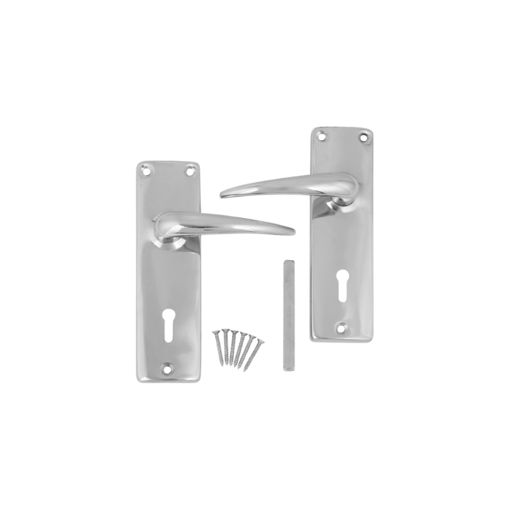 Picture of KEYHOLE DOOR HANDLE CHROME PAIR DHD