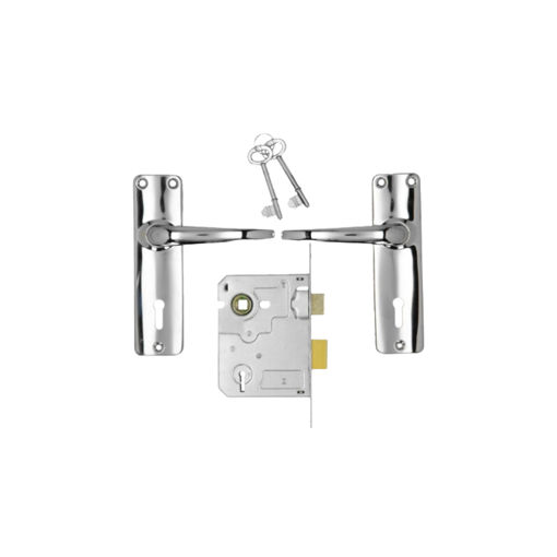 Picture of LOCKSET 3 LEVER WITH CHROME HANDLE UNION