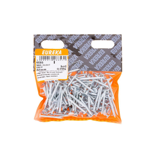 Picture of NAIL CLOUT GALVANISED 32MM Q:250G EUREKA