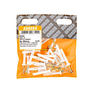 Picture of NAIL IN WHITE RIMMED 5X35MM Q:25 EUREKA