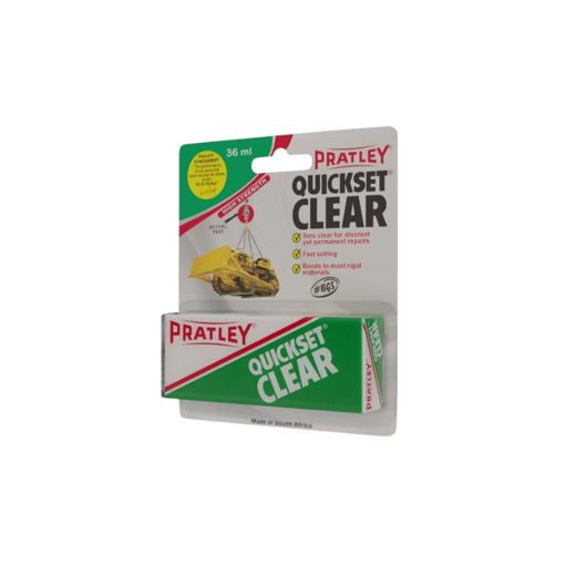 Picture of QUICKSET CLEAR GLUE BUBBLE PACK Q:36ML PRATLEY