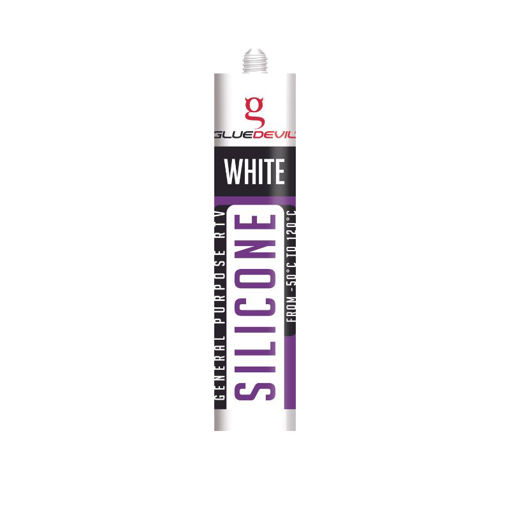 Picture of SILICONE GD7 GENERAL PURPOSE WHITE 260ML GLUEDEVIL