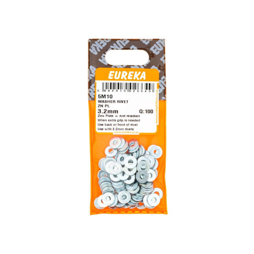 Picture of WASHER RIVET ZINC PLATED 3.2MM Q:100 EUREKA