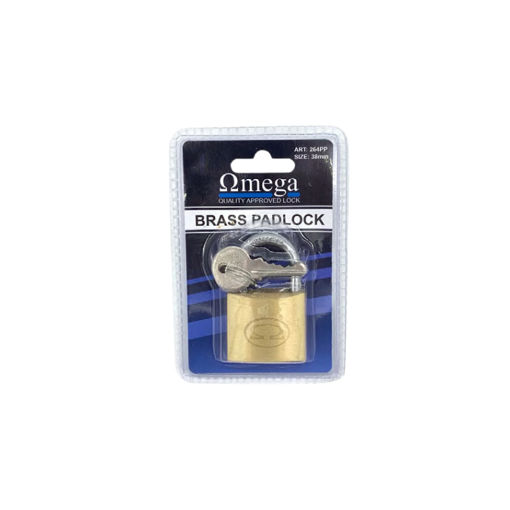 Picture of PADLOCK BRASS 50MM IN BOX OMEGA