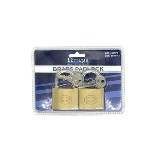 Picture of PADLOCK BRASS KEYS ALIKE 50MM Q:2 OMEGA