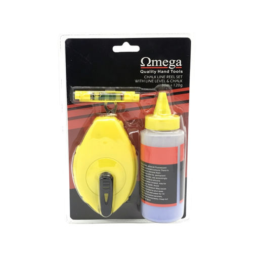 Picture of CHALKLINE REEL SET: PLASTIC CASE 30M WITH LINE LEVEL & CHALK OMEGA