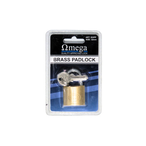 Picture of PADLOCK BRASS 32MM OMEGA