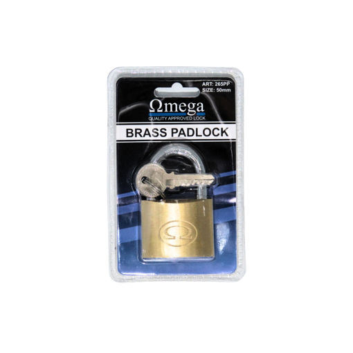 Picture of PADLOCK BRASS 50MM OMEGA