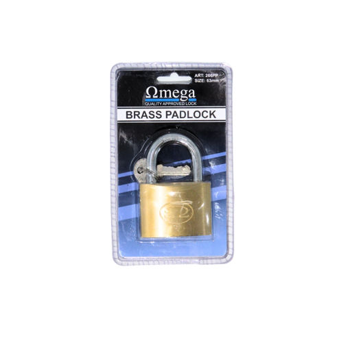 Picture of PADLOCK BRASS 63MM OMEGA