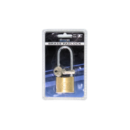 Picture of PADLOCK BRASS LONG SHACKLE 38MM OMEGA