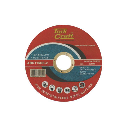 Picture of CUTTING DISC PSF STAINLESS STEEL 115X1.6MM TORK CRAFT